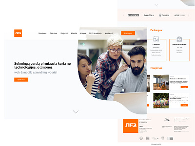 NFQ - landing page suggestion design landing page minimal orange ui web design