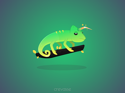 Sad Chameleon chameleon emoji gradient imessage lizard mascot sticker