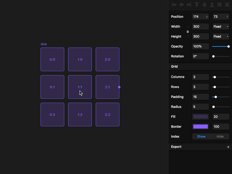 Framer X — Grids component framer framer x grid layout profile react real data ui