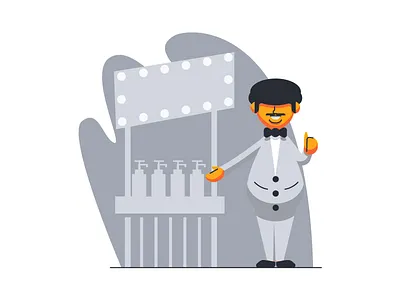 Merchant graphic design illustration merchant sale salesperson shady