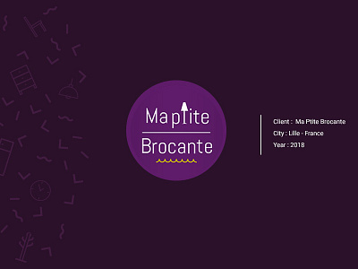 Ma Ptite brocante Logo illustration illustrator logo logotype