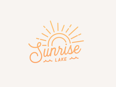 Sunrise Lake gradient lake logo minnesota sunrise typography