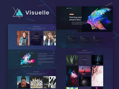 Visuelle — Creative Mondrianism Elementor Template creative creative agency demo design buro portfolio skin visual web design web studio website wordpress