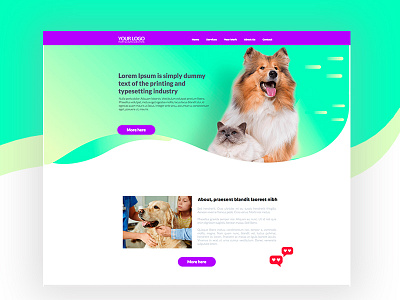 Landing page - Petshop design landing page ui ux web