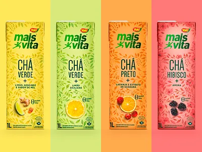 Ice tea Mais Vita ice tea package packaging pattern tea