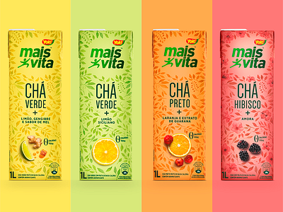 Ice tea Mais Vita ice tea package packaging pattern tea