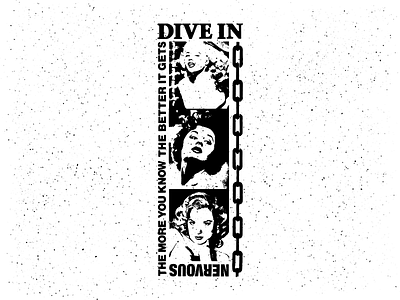 DIVE IN black and white drugs grunge punk san francisco sex sf typography vintage