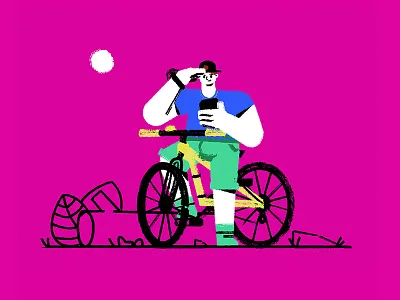 Vancouver Bike Rider bike illustration rider vector