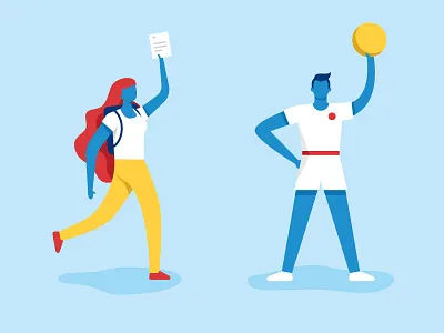 RaiseMe - High School boy girl high school illustration people sports student