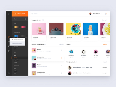 🍔 Cooking book desktop app app book cooking dailyui dashboard desktop figma filters page recipe ui ux