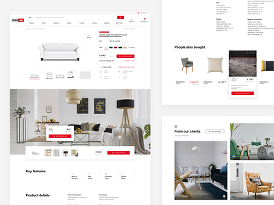 Clean eshop clean design detail shop ecommerce landing page myro product detail product page product page shop product shop shop web design xxxlutz