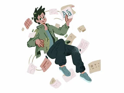 Branding Guideline branding character character design design document illustration logo papers paste portfolio sage green study case typography wip