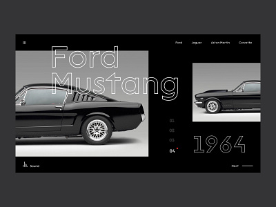 Mustang Issue 14 black car typography ui ux web webdesign