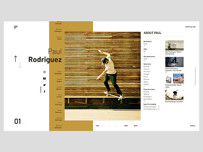 Team Page concept presentation homepage interface layout primitive skateboarding team typography ui ux