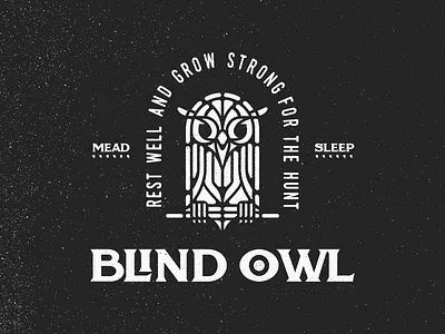 Blind Owl Inn blind glass illustration inn mark owl stained type