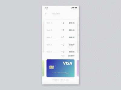 Credit Card Checkout 2d animation credit card checkout gif ios mobile principle prototype ui ux