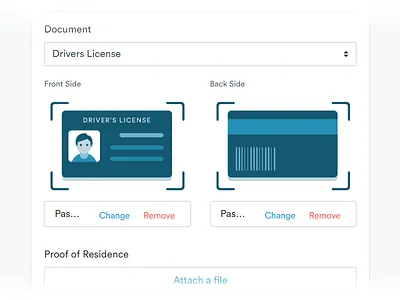 Drivers License - Form back document drivers license form front id illustration kyc