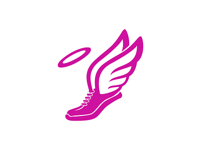 Race Angels angel feminine fly pink race run shoes wing women