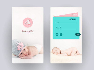 Immunizeme android app child health ios login mobile signup splash ui vaccination web