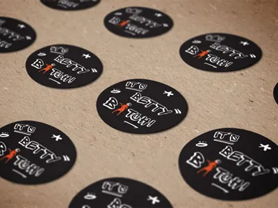 Boss Lady Pizza Sticker brand identity branding sticker street art