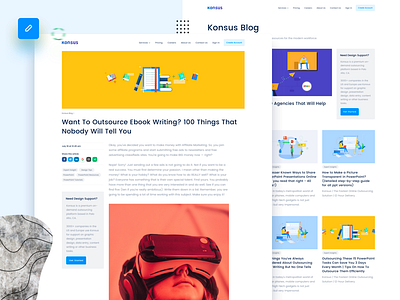 Konsus Blog blog clean konsus ui ux