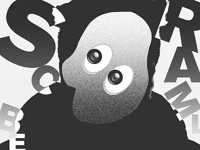 👀 black and white eggs eyes grain mental block texture