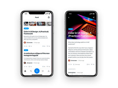 Blog App app apple blog interface ios iphone iphone x mobile ui