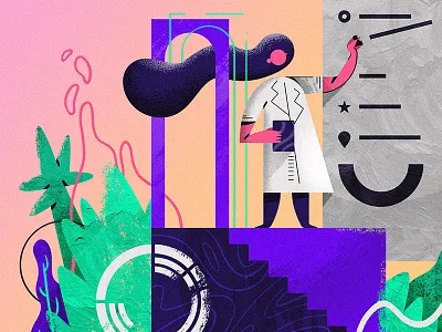 web character 1 bright colors character design illustration web