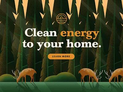 Green House - Call to Action animals call to action cta deer forest green energy illustration nature ui ux vector web