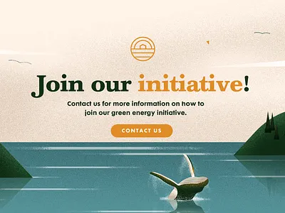 Green House - CTA II call to action cta green energy illustration ocean sustainability ui ux web whale