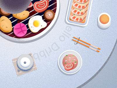 hello dribble illustration