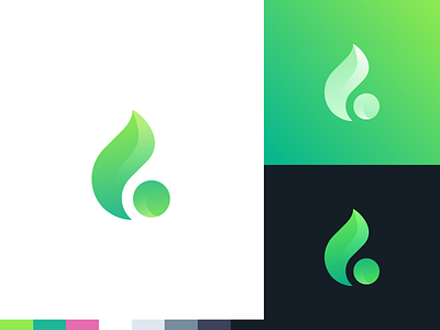 G Flame – Unused Concept fire flame g green letter mark