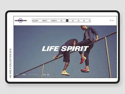 Underground branding concept design fashion interface shop ui ux web webdesign website