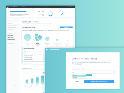 Enlyft UI application dashboard data ui ux