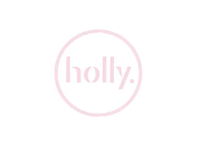 Holly Café Logo cute feminine lettering letters logo pink pretty type typeface typographic typography