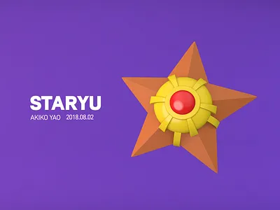 Staryu 3d c4d character cinema 4d cute nintendo pokemon psyduck star