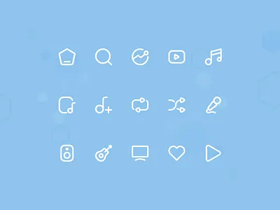 Music Icons home icon line mic music note outline player song stroke