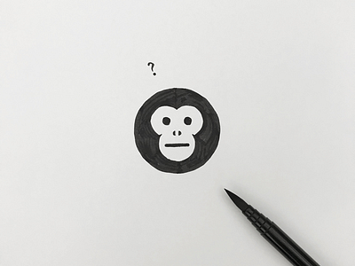 Monkey graphic icon illust logo meanimize minimal monkey pictogram simple symbol