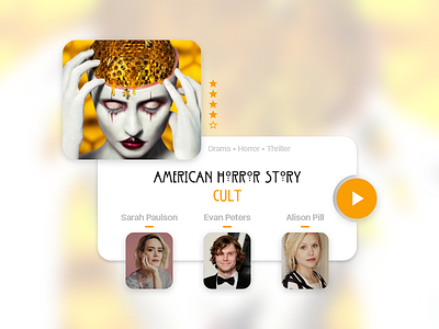 TV series card card concept material design ui ux