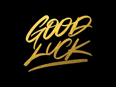 Good Luck gold gold foil effect good luck ipad lettering lettering photoshop procreate procreate brush raster type typism typography