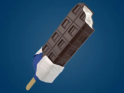 ice cream - house 3d food ice cream icon illustration realistic render v ray visualisation