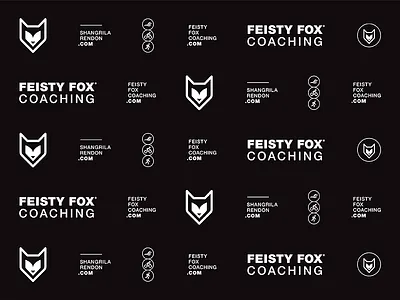 Step and repeat pattern athlete branding bold bold type coaching fox logo icons minimalist sports logo swim bike run tri triathlon typography