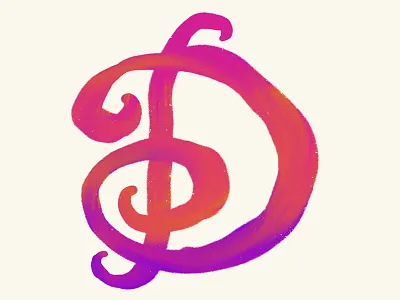 D alphabet d hand lettering ipad letterbet lettering letters procreate script typography