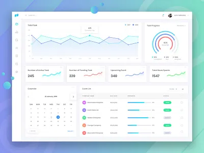 Dashboard UI Exploration analytics dashboard exploration task ui web app
