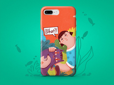 iPhone7/8P illustration，flat