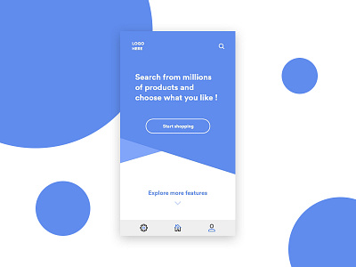 eCommerce App app blue ecommerce ui design