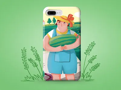 iPhone7/8P illustration，flat