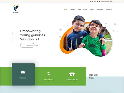 Education course education green illustration kids school tutorial ui design webdesign website