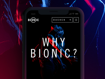 Redesign BIONIC black blue dark minimal mobile red redesign screendesign sport sports ui uiux