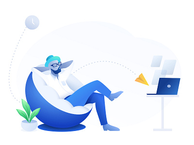 Leisure time illustrations ui ux